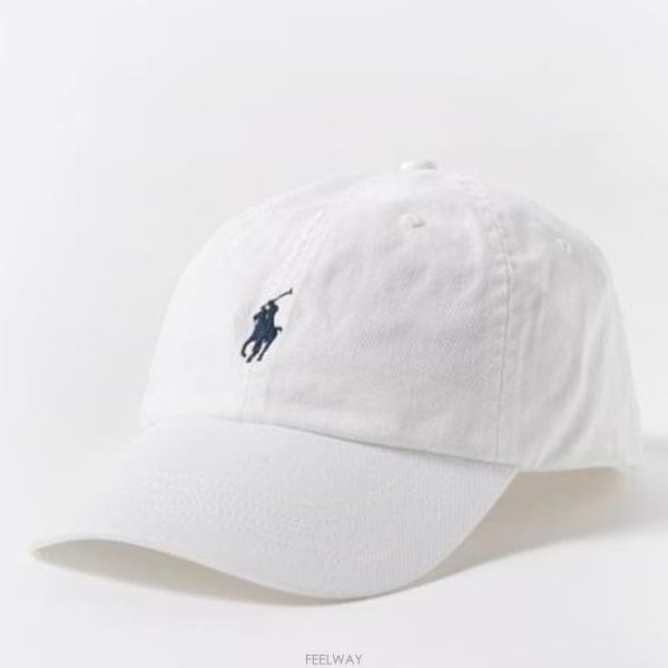 폴로 랄프 로렌 남성 로고 자수 코튼 트윌 베이스볼 캡 WHITE 710548524011