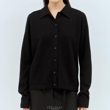26 FW 토템 레글런 슬리브 카라 캐시미어 가디건 블랙 243 WRT0347 YA0016 001