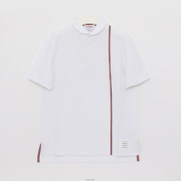 톰브라운 삼선 스트라이프 카라 반팔 남성 티셔츠 MJP196A J0138 100