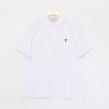아미 레드 하트로고 카라 반팔 남성 PK티셔츠 BFUPL001 760 100