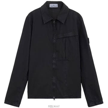 [스톤아일랜드] 24FW 8115103WN V0129 와펜 패치 오버셔츠 자켓 블랙 남성