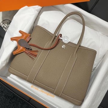 [국내] 정품/두배보상/에르메스 가든파티 30 네곤다 에토프 팔라듐 은장