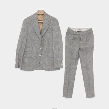 Brunello Cucinelli ���ڷ���ġ�ڸ� ������ ���� ������ üũ 3��ư ���� ���� ��Ʈ MQ471LDWH C001���ڷ���ġ�ڸ� ������ ���� ������ üũ 3��ư ���� ��