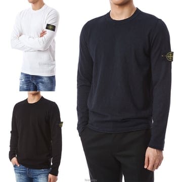 《당일발송》스톤아일랜드 와펜패치 밑단롤업 라운드 니트
