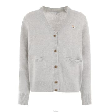 24FW 여성 폭스 패치 울 가디건 LW00507KT1006 H120