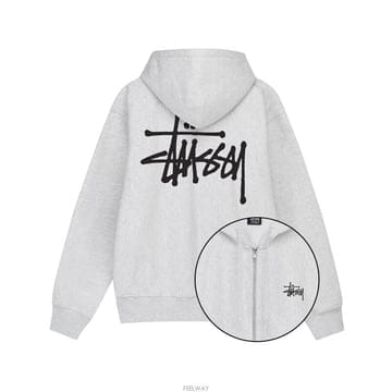 스투시 베이직 후드 집업 애쉬 여성