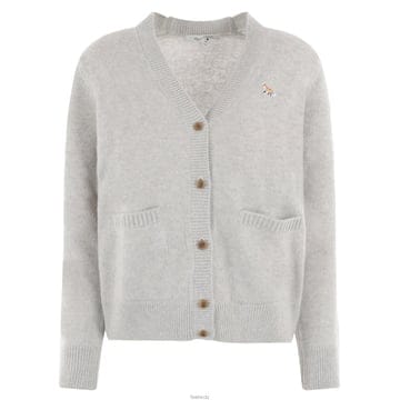 메종키츠네 24FW 여성 폭스 울 가디건 라이트그레이멜란지 LW00507KT1006 H120