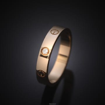(대전중고명품)까르띠에 러브밴드(러브링 스몰) 18K 로즈골드 다이아 1P 58호 3.5mm