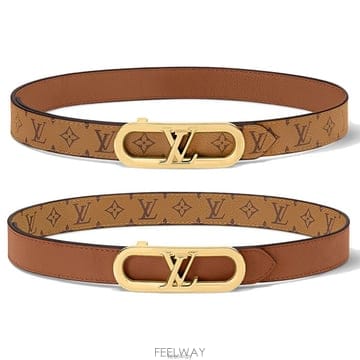 루이비통 마이 LV 체인 리버서블 벨트 카멜색 25mm