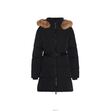 24FW 로고 패치 벨티드 퍼 패딩자켓 블랙 8097891