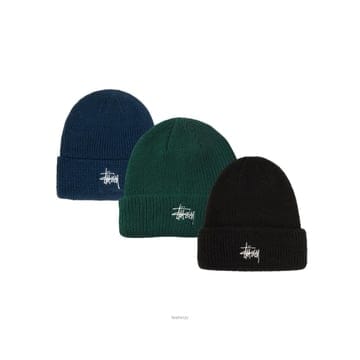 스투시 베이직 커프 비니 블랙 / 네이비 / 포레스트 1321019