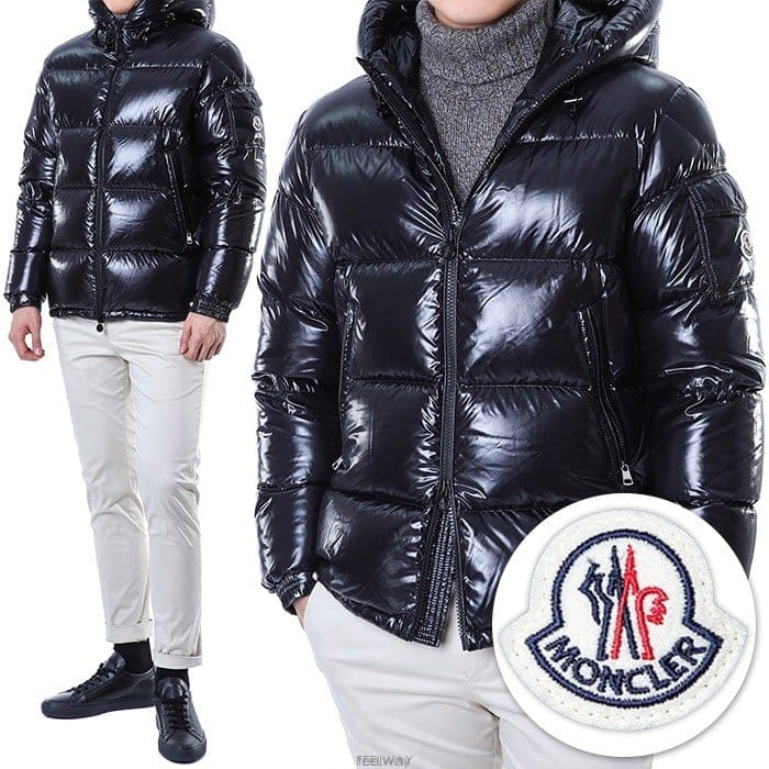 몽클레어 ECRINS 로고패치 포켓 구스다운 후드 패딩점퍼 (블랙)1A00208 68950 999