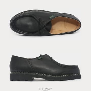 파라부트 26FW 미카엘 마르쉐2 블랙 남성 더비슈즈 715604