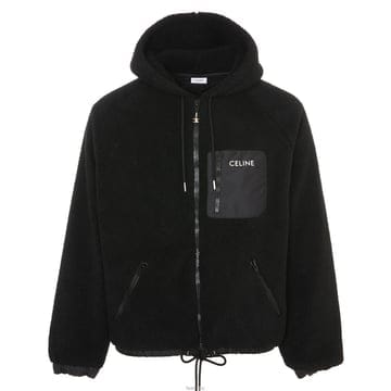 [국내/당일]24FW 2Y30H699M 38AW 셀린느 로고 자수 플리스 집업 블랙 자켓