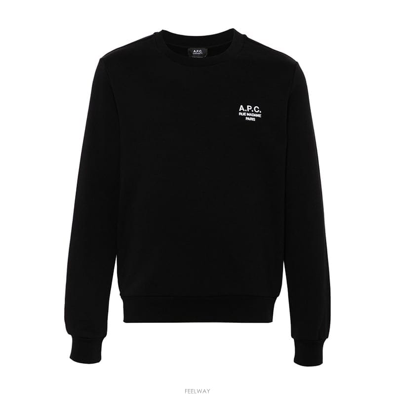 아페쎄 로고 자수 맨투맨 블랙 COHBV M27913 TZC