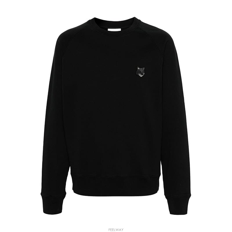 메종키츠네 볼드 폭스 헤드 맨투맨 블랙 MM00304KM0001 P199
