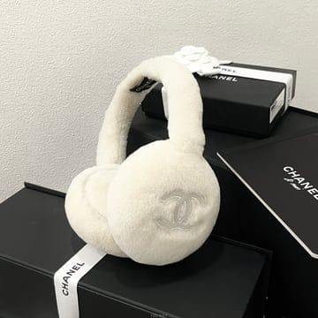 [국내] 정품/두배보상/샤넬 이어머프 시어링 램스킨 귀마개 화이트