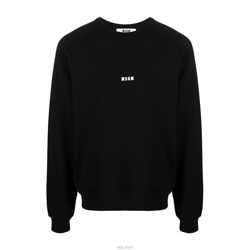 MSGM 로고 프린팅 맨투맨 블랙