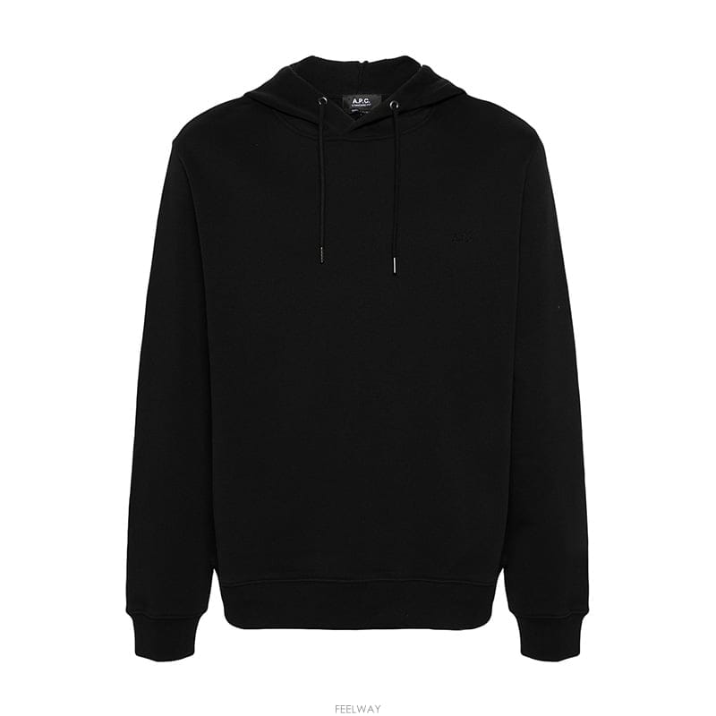 아페쎄 로고 자수 후드 티셔츠 블랙 COHBY M27920 LZZ