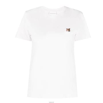24FW 여성 폭스 헤드 패치 티셔츠 LW00105KJ0008 P100