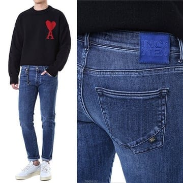 인코텍스 네추럴 다잉 스트레치 진청 워싱진
