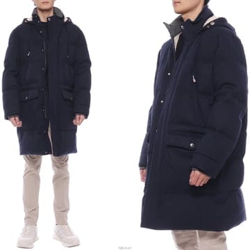 24FW_1203 남성 울 플란넬 다운 롱패딩 MM4631827_CGD16