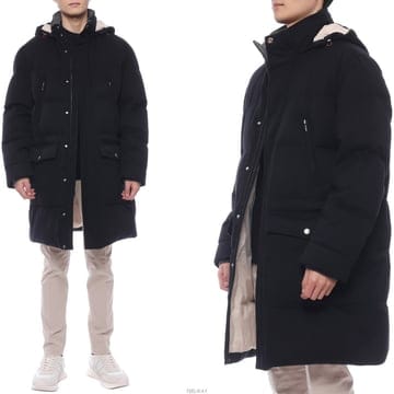 24FW_1203 남성 울 플란넬 다운 롱패딩 MM4631827_CQD26