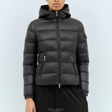 26 FW 몽클레어 글레스 Gles 퀼트 다운 쉘 후드 패딩 자켓 블랙 1A00074 595ZZ 999