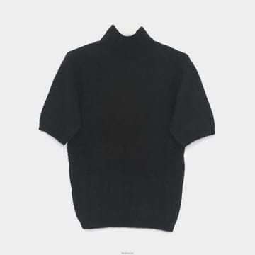 아페쎄 에디 알파카 울 믹스 터틀넥 반팔 니트 LZZ