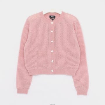 아페세 마일론 알파카 울 믹스 크롭 크루넥 여성 가디건 WPABE F22246 FAA