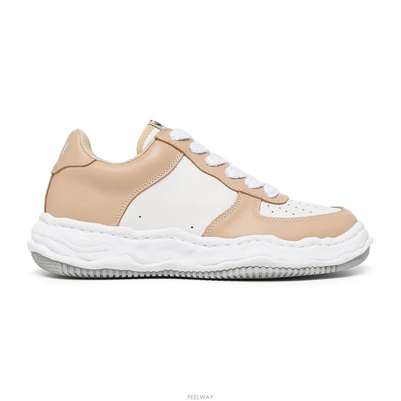 미하라야스히로 웨인 레더 스니커즈 A08FW706 BEIGE WHT