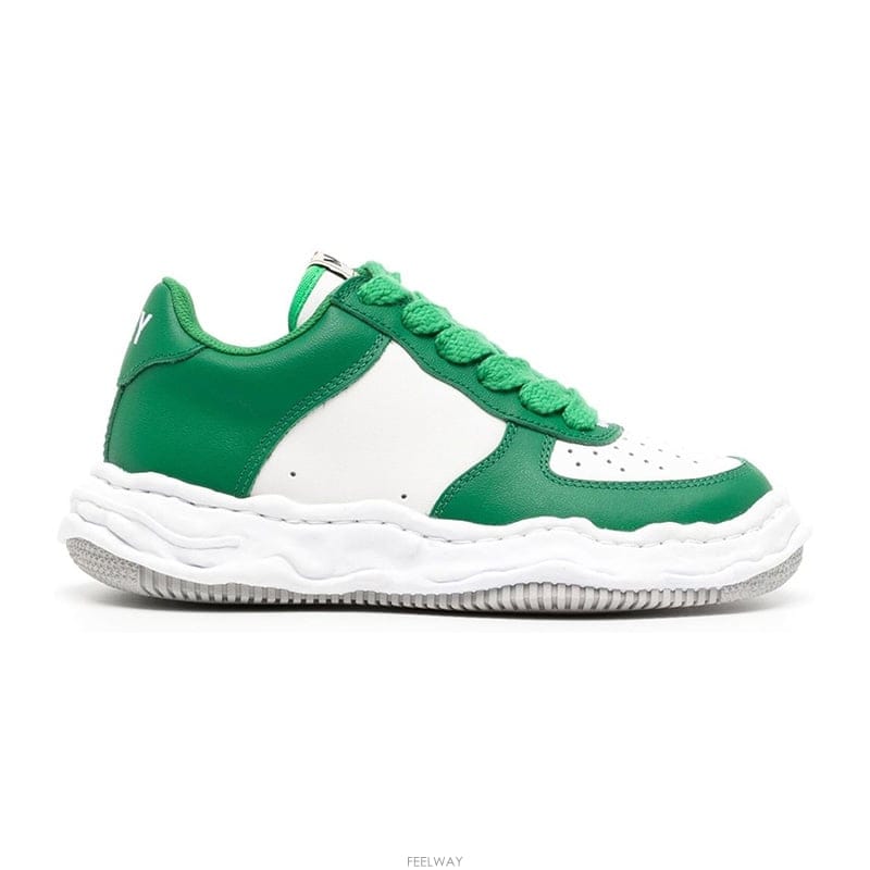 미하라야스히로 웨인 레더 스니커즈 A08FW706 GRN WHT