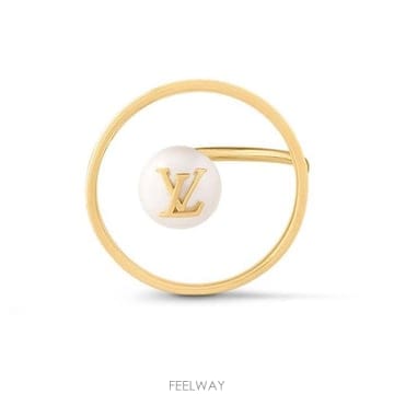 26 FW 루이비통 LV Eclipse 이클립스 이너 펄 골드톤 플레이티드 링 반지