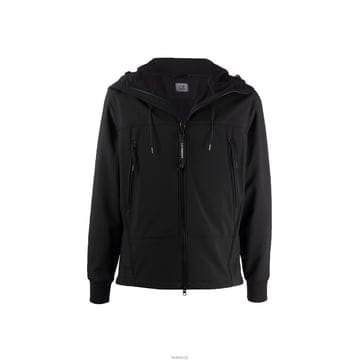 CP컴퍼니 고글 후드 쉘 자켓 블랙