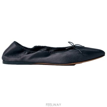 26 FW 더로우 Hereditas 헤레디타 비스코스 발레리나 플랫 블랙 F1539 W326 CHR