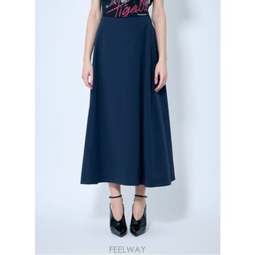 26 FW 발렌시아가 미드라이즈 코튼 미디 스커트 블루 814357 TBP01 4100