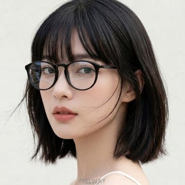 몽클레어 안경테 ML5104 001 명품 라운드 가벼운 뿔테