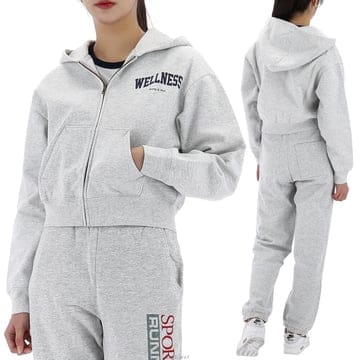 스포티앤리치 웰니스 아이비 크롭 후드 집업