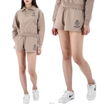 스포티앤리치 크라운 자수 디스코 반바지 SH037512202BE05