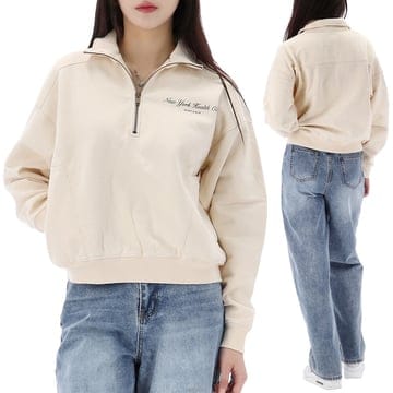 스포티앤리치 헬스 클럽 하프 지퍼 맨투맨 ST073514043CR01