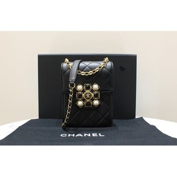 [명품다올동래] 샤넬 카프스킨 펄 폰홀더 크로스백 AS1890