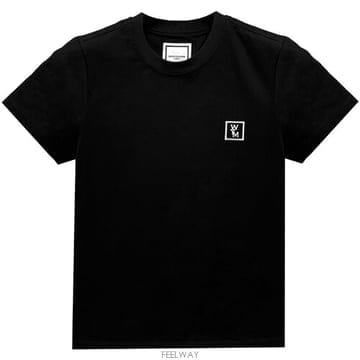 [우영미] 코튼 백로고 티셔츠 블랙 여성 티셔츠 M251TS07708B / TR