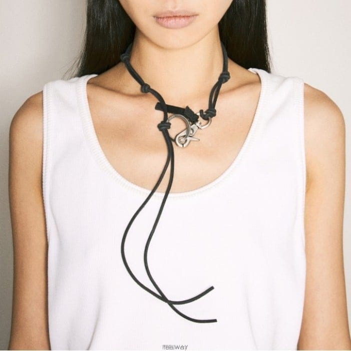 26 FW 아워레가시 Ladon 라돈 레더 스트랩 키링 앤 네크리스 A2208LBL