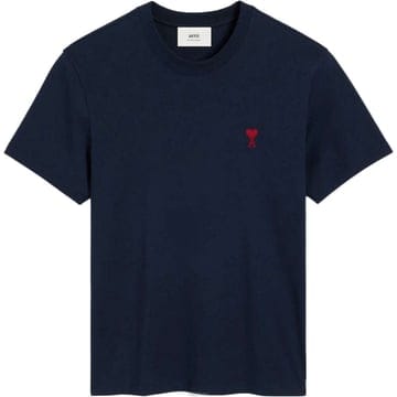 (당일) 25SS 아미 하트 로고 네이비 반팔 티셔츠 BFUTS035 724 430