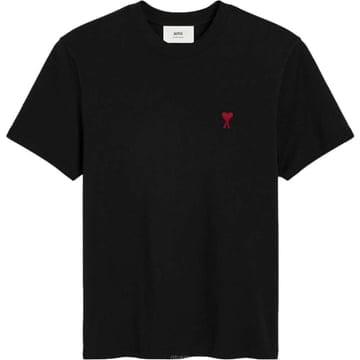 (당일) 25SS 아미 하트 로고 블랙 반팔 티셔츠 BFUTS035 724 001