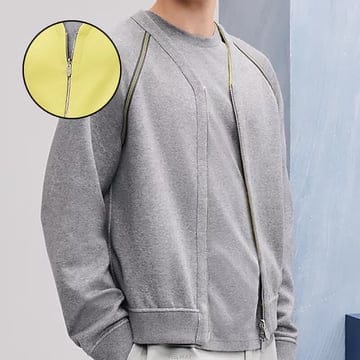 [국내] 정품/두배보상/남성/에르메스 리버시블 양면 스포츠 립 트리밍 재킷 그레이