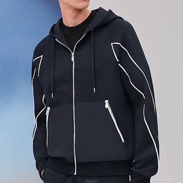 [국내] 정품/두배보상/남성/에르메스 스포츠 캡슐 지퍼 후드 스웨터 마린