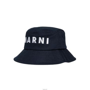 마르니 키즈 로고 자수 버킷햇