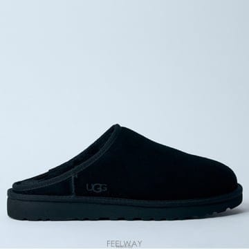 26 FW 어그 UGG 사이드 로고 클래식 슬립온 스웨이드 뮬 블랙 1129290 BLK