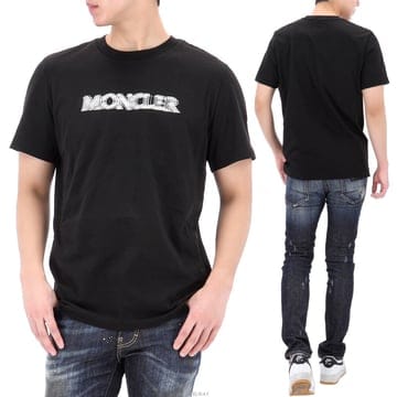 구템즈 몽클레어 XXL사이즈 럭키찬스 블러 로고 프린트 반팔 티셔츠 8C00005 89A17 999